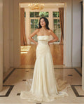 Ivory Draped Couture Gown – The Poetry of Light