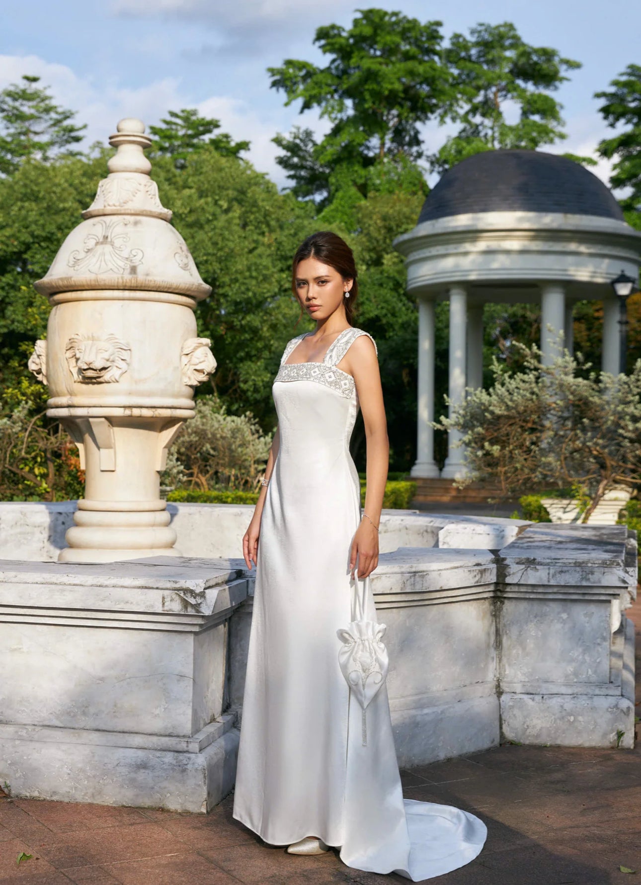 Celestine Satin Gown