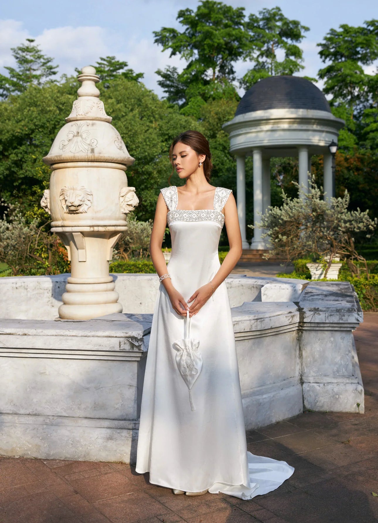 Celestine Satin Gown